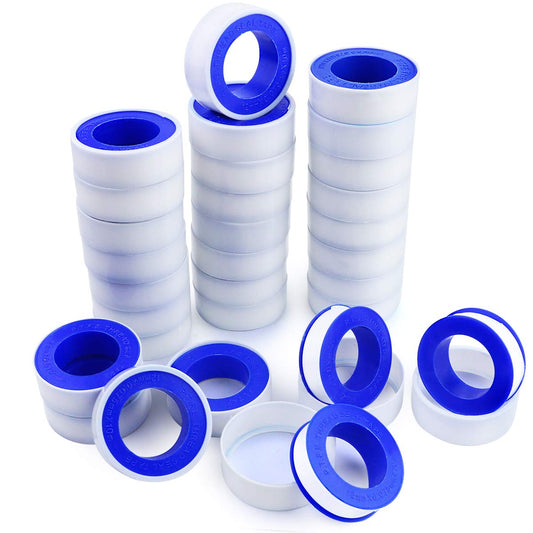 30 Pieces 1/2 Inch Teflon Tape Industrial Thread Seal Tapes Plumbing Waterproof Seal Tape for Plumber, Air Head, Thread Pipe, 1/2 x 394 Inch