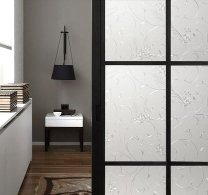 Niviy Window Privacy Film Static Cling Non-Adhesive Window Film Frosted Glass Bathroom Door Decoration Privacy Covering (17.7"x 78.7")