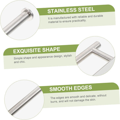 Mobestech Nail-Free Wall-Mounted Stainless Steel Towel Rack for Kitchen 1-Piece Cleaning Cloth Holder Space-Saving Organizer for Home Use