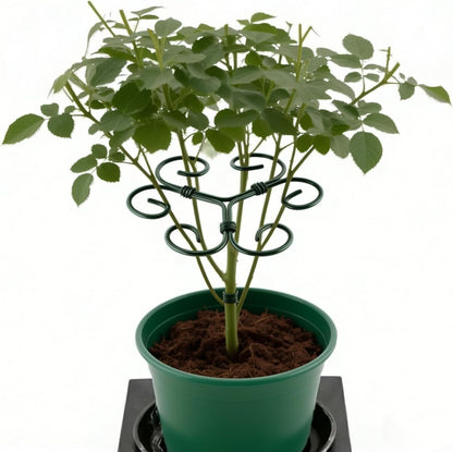 2Pack Green Iron Monstera Support,4.1 * 4.1IN Plant Support Stakes | for Indoor Plants,Durable Green Metal Plant Stem Supports-Easy Installation.