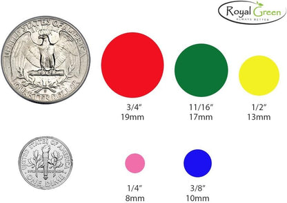 Royal Green Dot Sticker 11/16" Inch (17mm) Colored Labels in Purple - 2400 Pack - Colors A