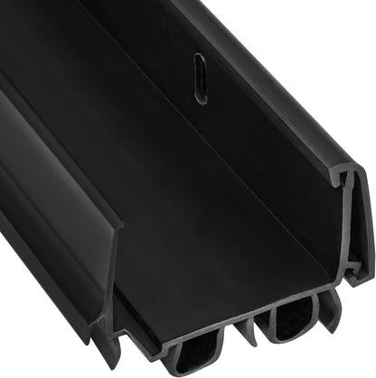 Patent Pending, Adjustable Double Bubble Door Sweep, Draft Stopper, Under Door Seal for Exterior Doors, 1 3/4" x 36" (Black 36 inch)