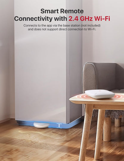 X-Sense Wi-Fi Water Leak Detector, Smart Water Sensor Alarm, Water Detector Alarm with 1700 ft Transmission Range for Kitchens, Basements, Bathrooms, 3 Water Detectors & 1 Base Station, Model SWS54
