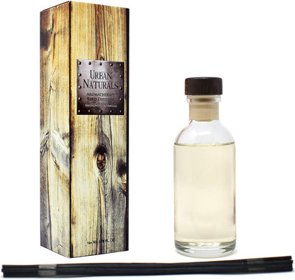 Urban Naturals Smoked Vanilla Reed Diffuser Set with Vanilla Bean, Sandalwood & Leather | Made in the USA - Colors A