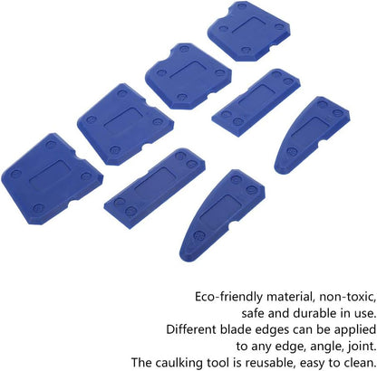 8pcs Caulking Tool, Caulking Tool Kit, Silicone Glass Cement Caulking Scraper, Caulking Sealant Scraper for Sealant Grout Finishing Sealing