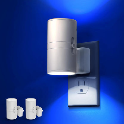L LOHAS LED Night Light Plug in, Night Lights Plug into Wall, Light Sensor, 0-100LM Soft White 3000K, Dimmable Night Light, Modern Nightlight for Kids Bathroom Hallway Bedroom Kitchen Stairway, 2 Pack