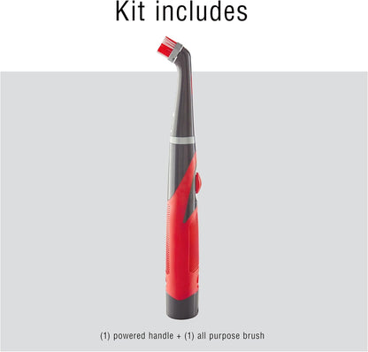 Rubbermaid Reveal Power Scrubber with Multi-Purpose & Grout Head, Cordless Electric Battery Powered Scrub Brush, Water Resistant, for Home/Kitchen/Bathroom/Grout/Tile/Shower/Tub
