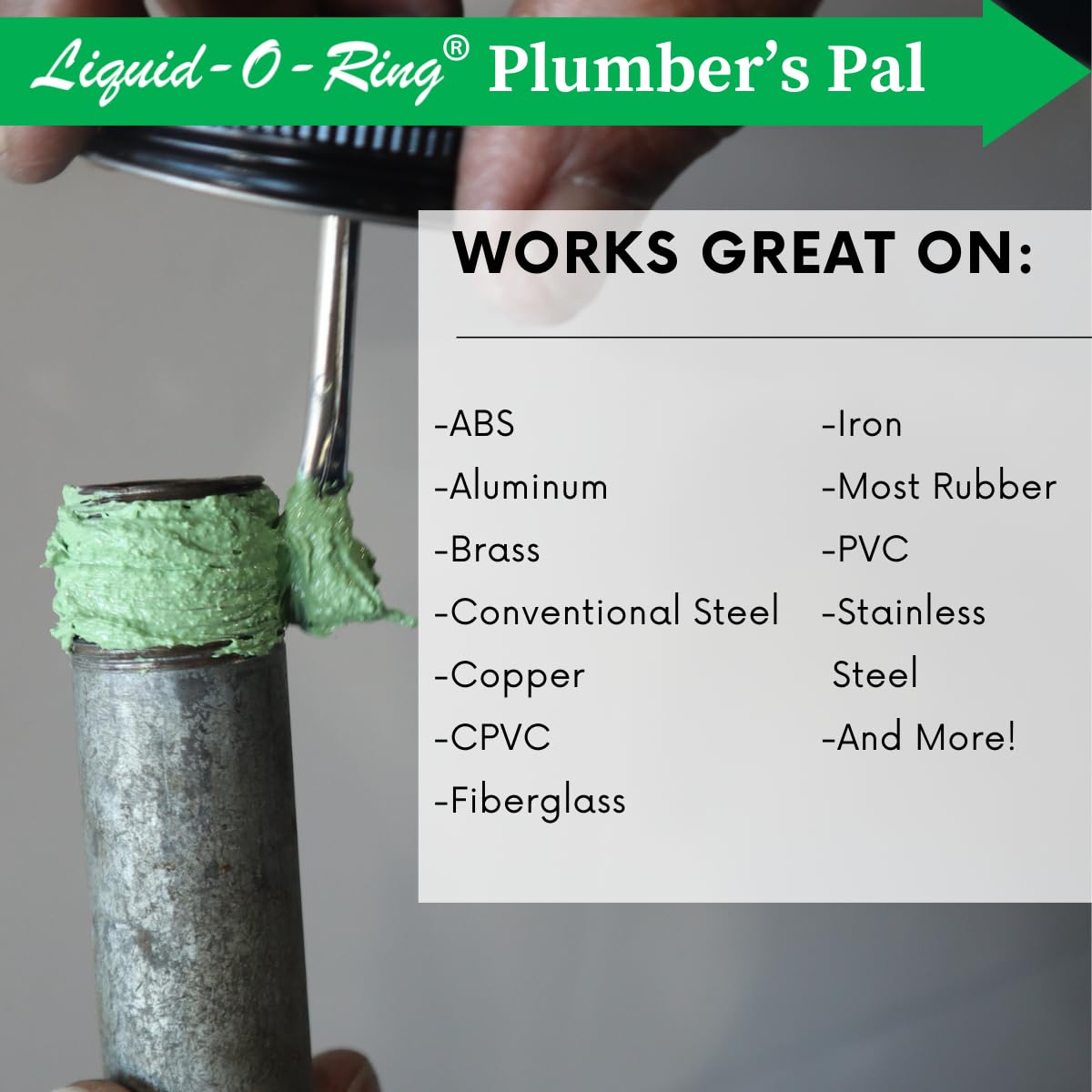 Plumber’s Pal Non-Hardening PTFE Thread Sealant Paste – Seals Worn Metal & Plastic Pipe Threads, High Temp & High Pressure (10,000 PSI), 5oz Brush Top Can, Made in USA