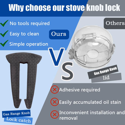 6PCS Gas Stove Knob Safety Covers, Baby Burners Proof Stove Knob Lock, Children and Pets Silicone Safety Stove Knob Lock, Heat-Resistant Stove Locks(Black)