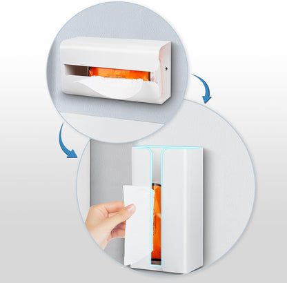 Magnetic Glove & Tissue Dispenser Holder - Holds Boxes of Gloves, Towels, Wipes, Tissues - Mount onto a Tool Box or in Garages, Workshops and Kitchens
