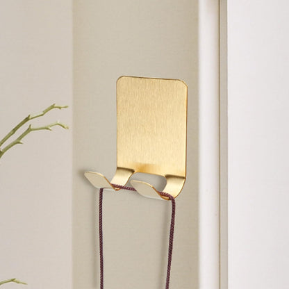 Self Adhesive Hooks Waterproof Razor Holder in Inside Shower 4 Pack, Metal Heavy Duty Utility Storage Hook.Towel. Loofah Holder for Wall.Hanger Hooks for Bathroom or Kitchen Organisation. Gold