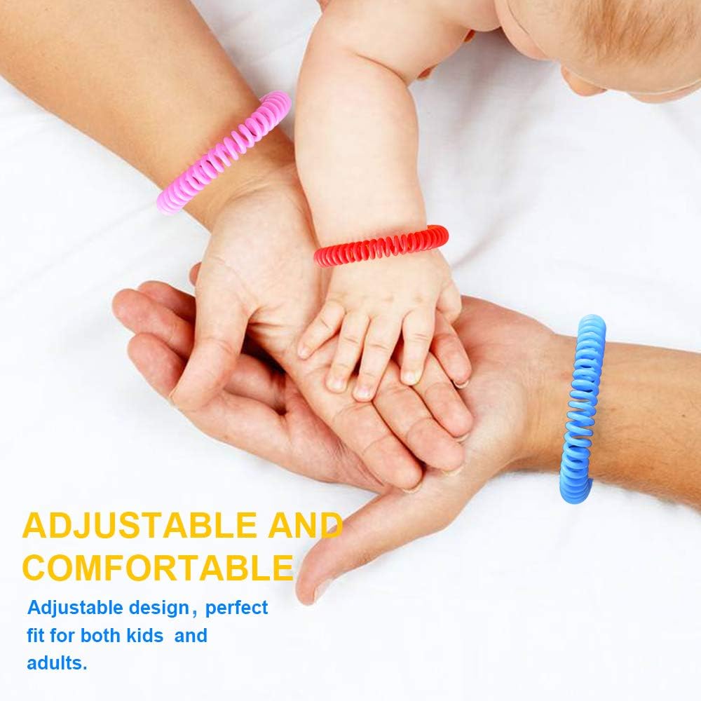 BuggyBands 48 Pack Mosquito Repellent Bracelets for Adults & Kids, Individually Wrapped, DEET Free Natural and Waterproof Bands