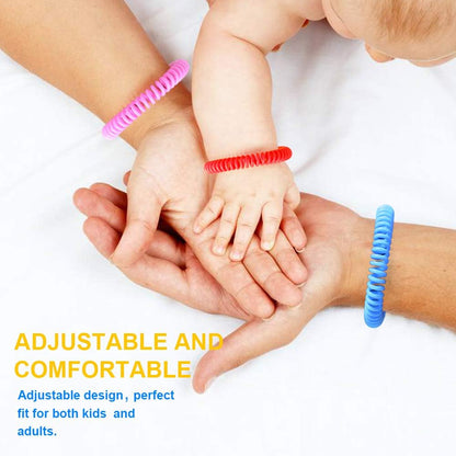 BuggyBands 48 Pack Mosquito Repellent Bracelets for Adults & Kids, Individually Wrapped, DEET Free Natural and Waterproof Bands