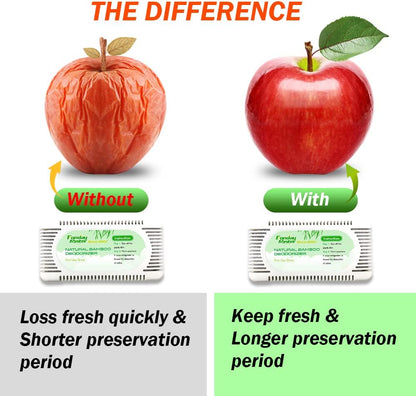2Packs Fonday Refrigerator Deodorizer Odor Eliminator for Fridges Freezers Coolers Lunch Boxes Bamboo Charcoal More Effective Than Baking Soda
