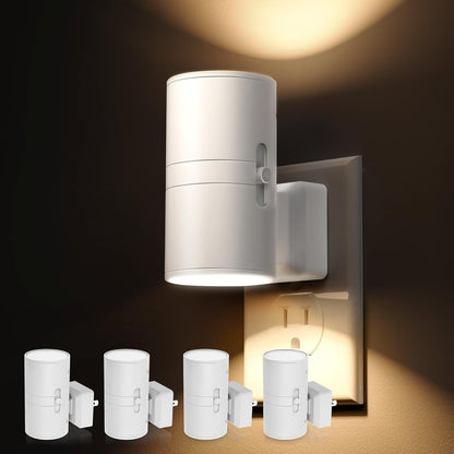 L LOHAS LED Night Light Plug in, Night Lights Plug into Wall, Light Sensor, 0-100LM Soft White 3000K, Dimmable Night Light, Modern Nightlight for Kids Bathroom Hallway Bedroom Kitchen Stairway, 2 Pack