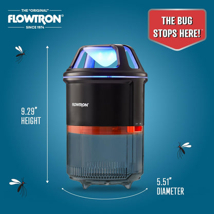 Flowtron Indoor Bug Trap | UV Light Mosquito Trap with Fan, 860 Sq Ft Coverage, USB-C Powered Insect Catcher for Kitchen, Bedroom, Restaurant | Quiet Fly Trap for Indoor Use