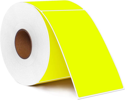 PARLAIM 3 X 5 Inch Rectangle Adhesive Color Coding Stickers,Square Inventory Label Stickers -500Per Dispenser Box (Fluorescent Green)