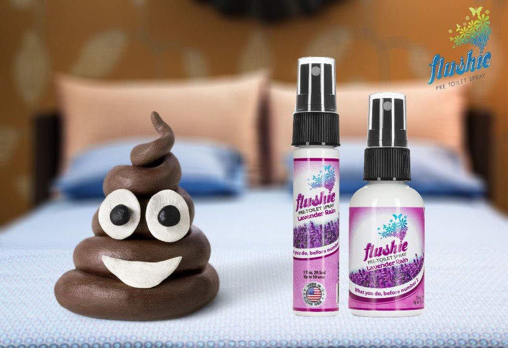 Flushie Pre-Toilet Spray Travel Size Toiletries Bathroom Spray for Toilet Deodorizer Traveling Essentials - Poop Odor Eliminator (Linen, 1oz 3pack)