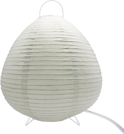 Paper Lamp Desk Lantern Table Lamps Rice Paper Bedside Nightstand Portable Small Light for Living Room Bedroom (1, 19.2"x8.5"x8.5")