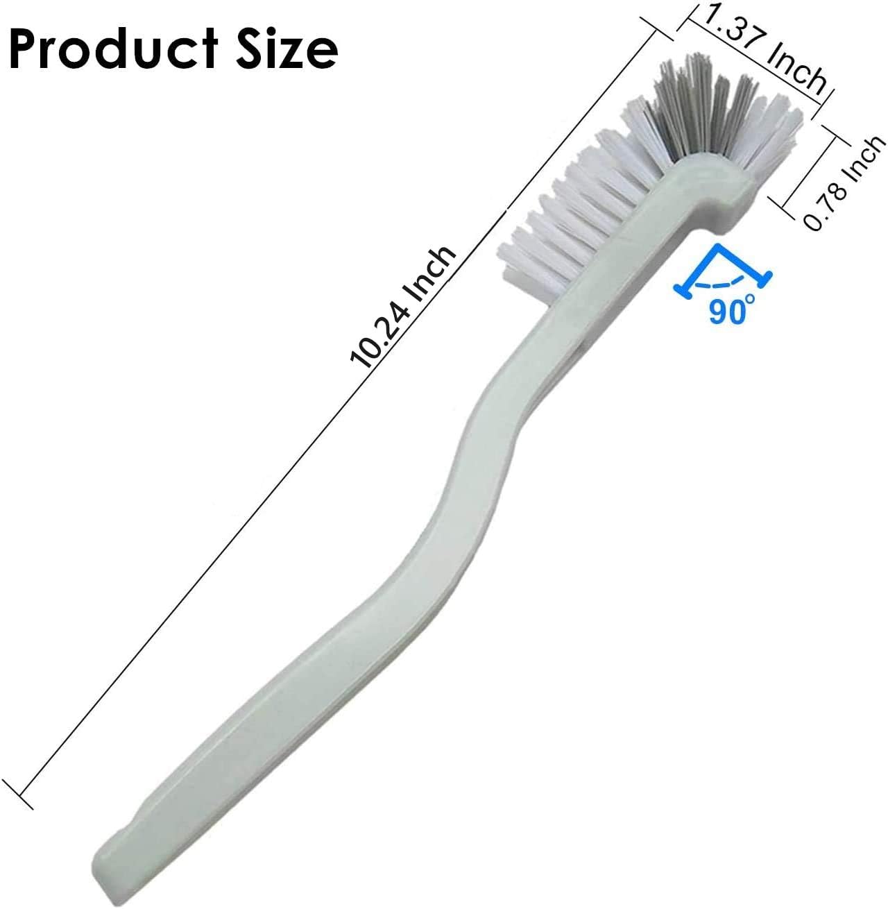 4 Piece Cleaner Brush to Deep Clean Tile Lines,Dearjana Small Scrub Brushs Corner Brush with Stiff Bristles for Detail Sink,Bottle,Household Pot Pan,Coffee Makers,Bathroom,Shower Cleaning,White