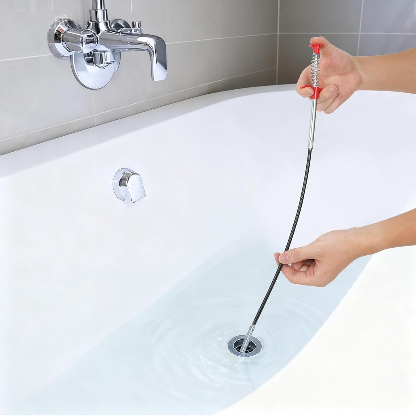Drain Snake, 79-Inch Drain Clog Remover Tool, Flexible Grabber Claw for Bath Tub, Toilet, Kitchen Sink & Sewer