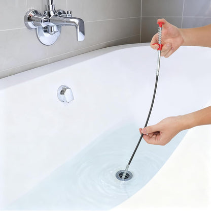 Drain Snake, 79-Inch Drain Clog Remover Tool, Flexible Grabber Claw for Bath Tub, Toilet, Kitchen Sink & Sewer