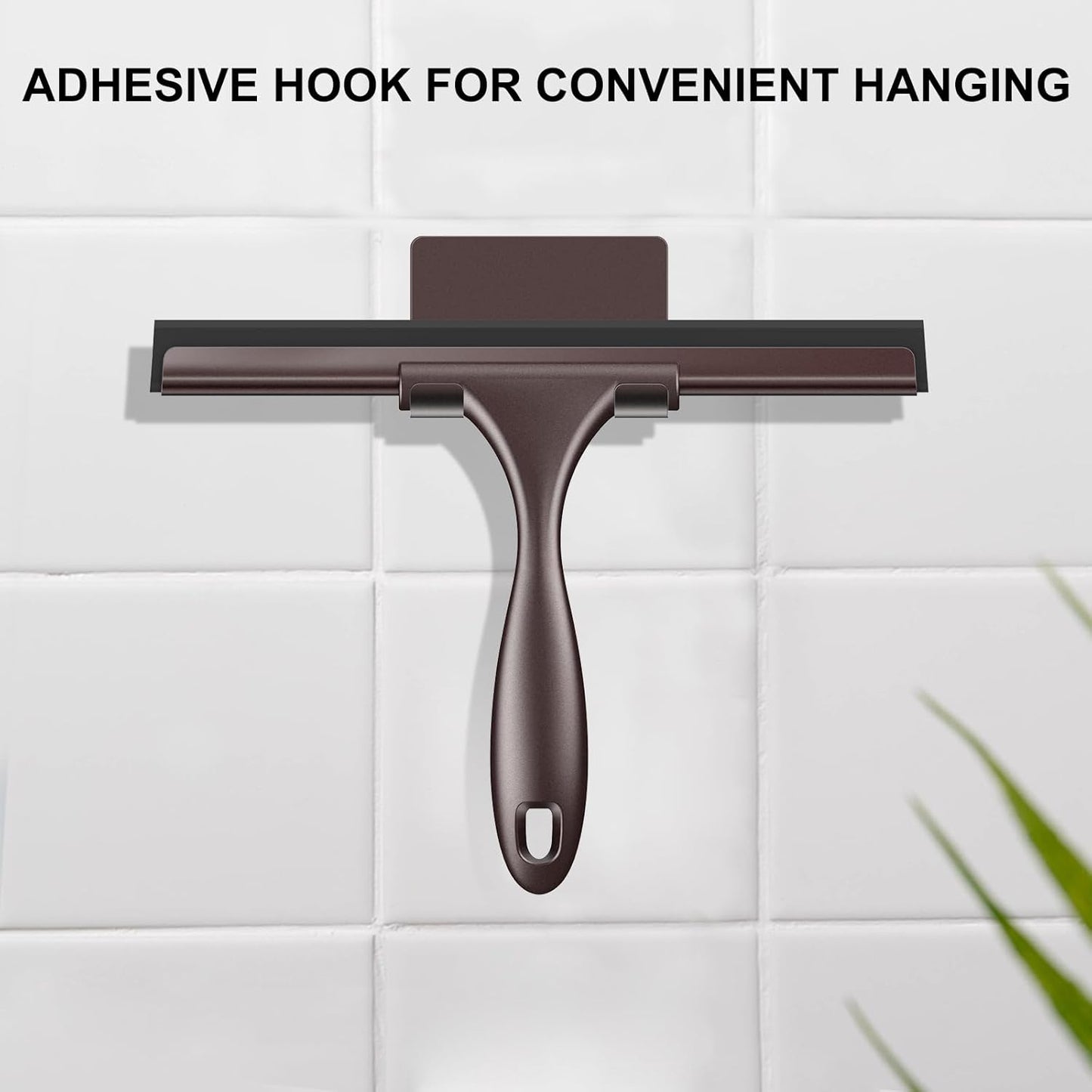 SetSail Squeegee for Shower Glass Door Stainless Steel Shower Squeegee for Glass Doors All-Purpose Window Squeegee for Tile Shower Walls, Sink, Mirror, Bathroom, Car Window Cleaning 10 Inches