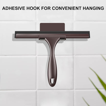 SetSail Squeegee for Shower Glass Door Stainless Steel Shower Squeegee for Glass Doors All-Purpose Window Squeegee for Tile Shower Walls, Sink, Mirror, Bathroom, Car Window Cleaning 10 Inches