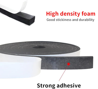 Weather Stripping Door Seal Strip for Doors and Windows, 1In x 1/8In x 33Ft x 2 Roll Foam Insulation Tape Self Adhesive,Sound Proof,Weatherstrip,Pipe Cooling, Air Conditioning Seal Strip - Colors B