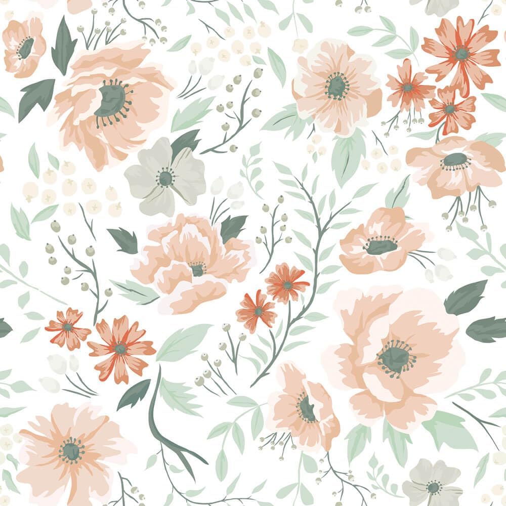 Heroad 16.1''x118'' Floral Peel and Stick Wallpaper Vintage Contact Paper Pink Rose Wall Paper Removable Renter Friendly Wallpaper for Bathroom Bedroom Nursery Waterproof Self Adhesive Vinyl Rolls