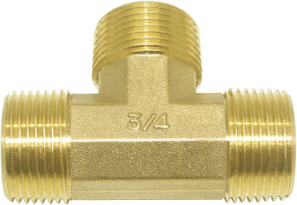 Joywayus 2PCS Brass 3/4" GHT Garden Hose Splitter Body Backyard 2 Way Y Shaped Swivel Connector Threaded Pipe Fitting Coupler Adapter with Washer