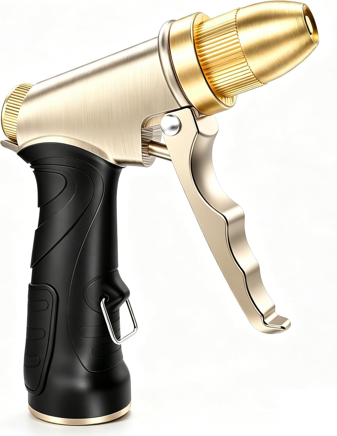 Garden Hose Nozzle, Heavy Duty Metal Spray Nozzle | Upgraded, High Pressure, Adjustable Spray Patterns, For Watering Plants, Car Washing, Pet Showering
