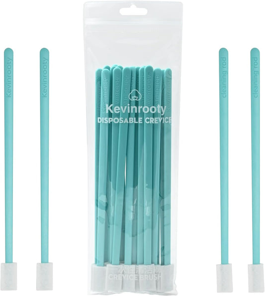 20PCS Crevice Cleaning Brush Tool Kit, Disposable Toilet Brush & Seat Cleaner (Blue)