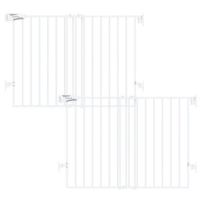 Babelio Baby Gate for Stairs, Kitchen & Doorways, No Bottom Bar| One-Handed Operation| Auto-Close| Hardware Mount (Drill Needed) Safety Dog/Pet Gate (Black - B17, 26-43" W, 28" H)