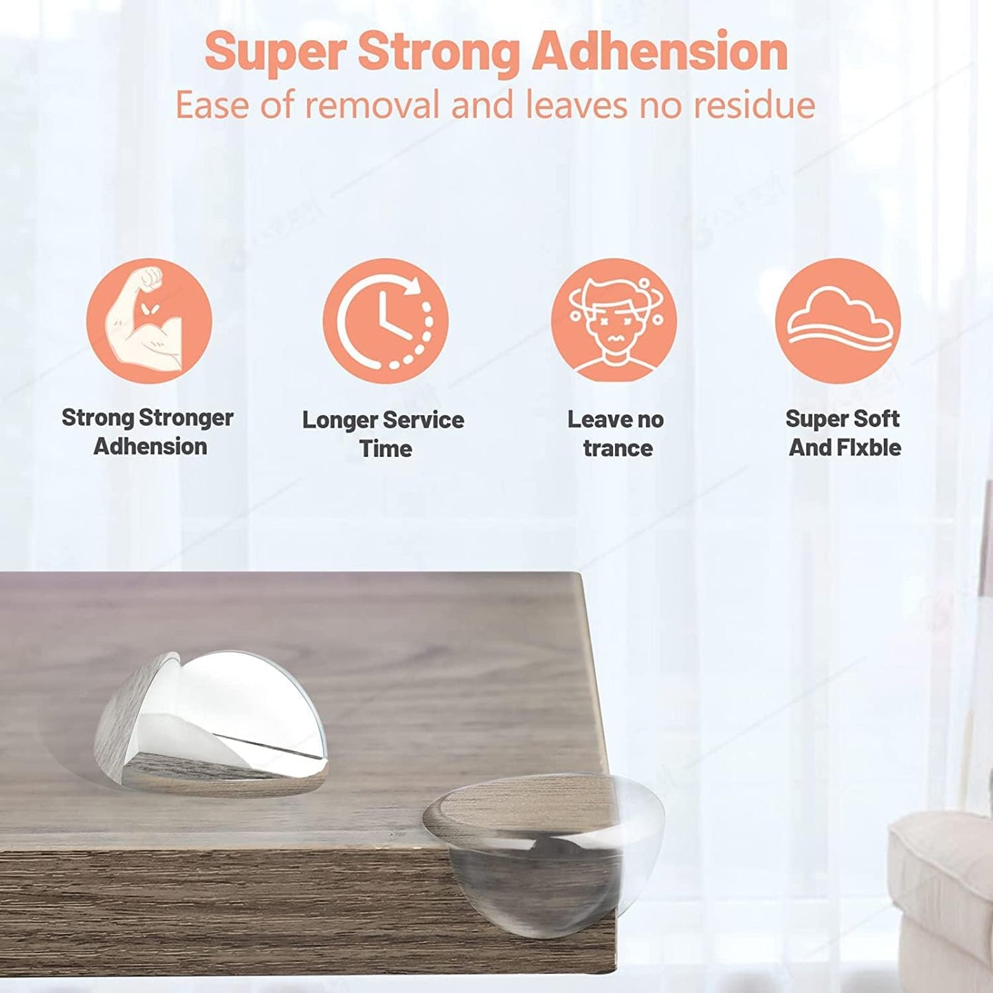 [24 Packs] BECOMTO Baby Safety Corner Guards,Premium Clear Furniture Edge Corner Protector with Strong 3M Gel Stickers Adhesive,Baby Safety Desk Table Sharp Corner Cushion Padding,Crystal Technology