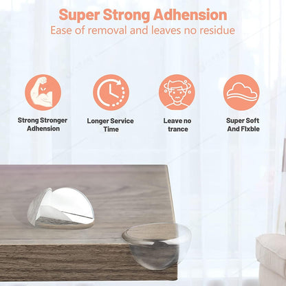 [24 Packs] BECOMTO Baby Safety Corner Guards,Premium Clear Furniture Edge Corner Protector with Strong 3M Gel Stickers Adhesive,Baby Safety Desk Table Sharp Corner Cushion Padding,Crystal Technology