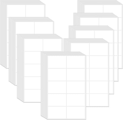 Feifeiya 1000 Pcs 3" x 2" White Removable Labels for Storage Bins, Self Adhesive Rectangular Stickers, Large 2x3 Shipping & Organization Labels for Boxes, Classroom, Office