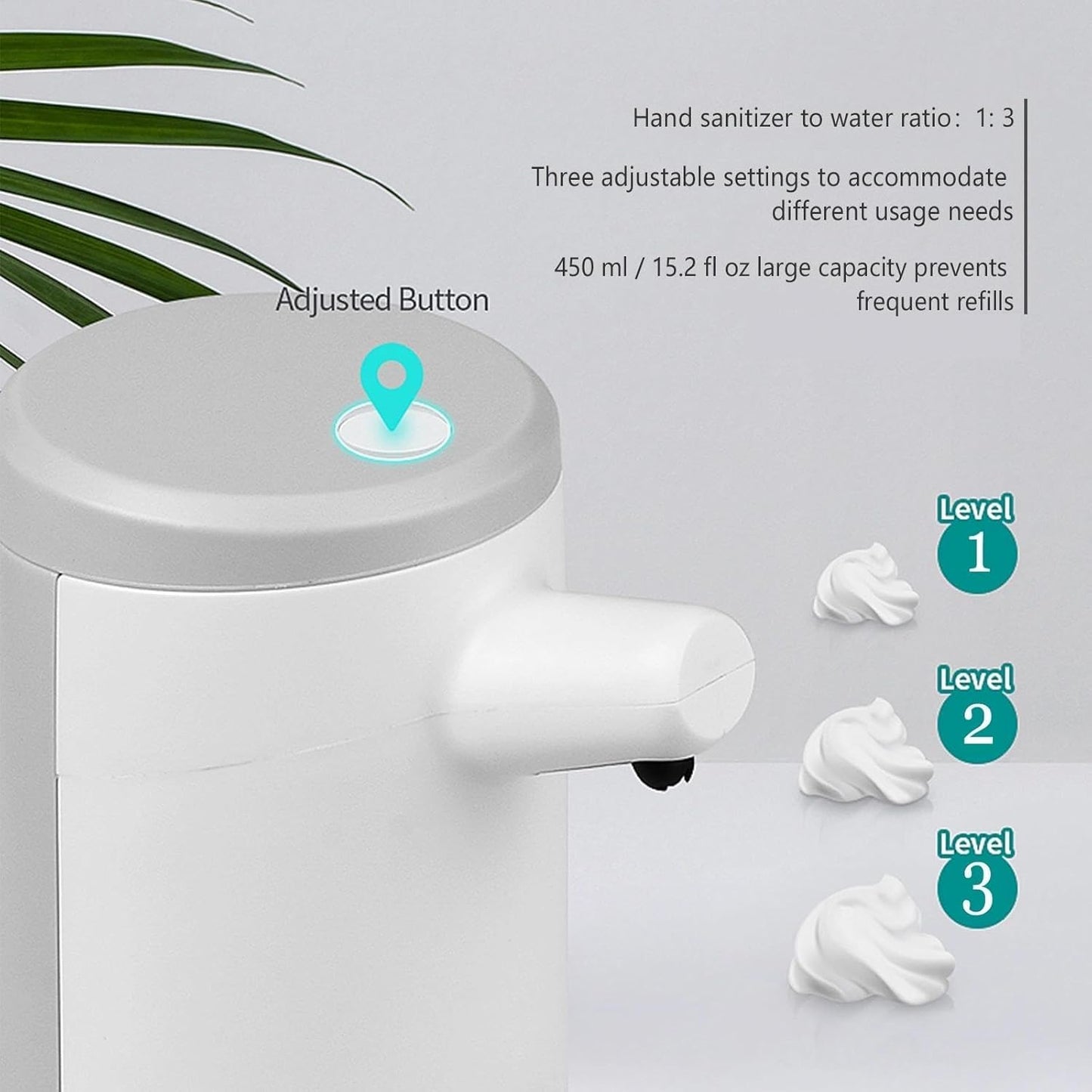 Foaming Soap Dispenser, Touchless & Rechargeable, Fingerprint-Resistant Matte Finish, Automatic Foam Soap Dispenser for Bathroom & Kitchen Countertop
