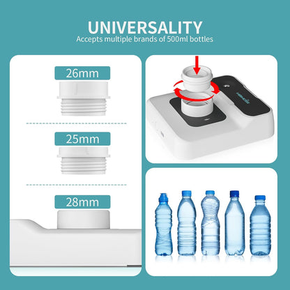 Travel Humidifier, Portable Small Humidifier for Plants, Bedroom, Office, Hotel or Car, Battery Operated Mini Cool Mist Humidifiers, Quiet 23dB, Auto-off, Night Light & BPA-Free, White