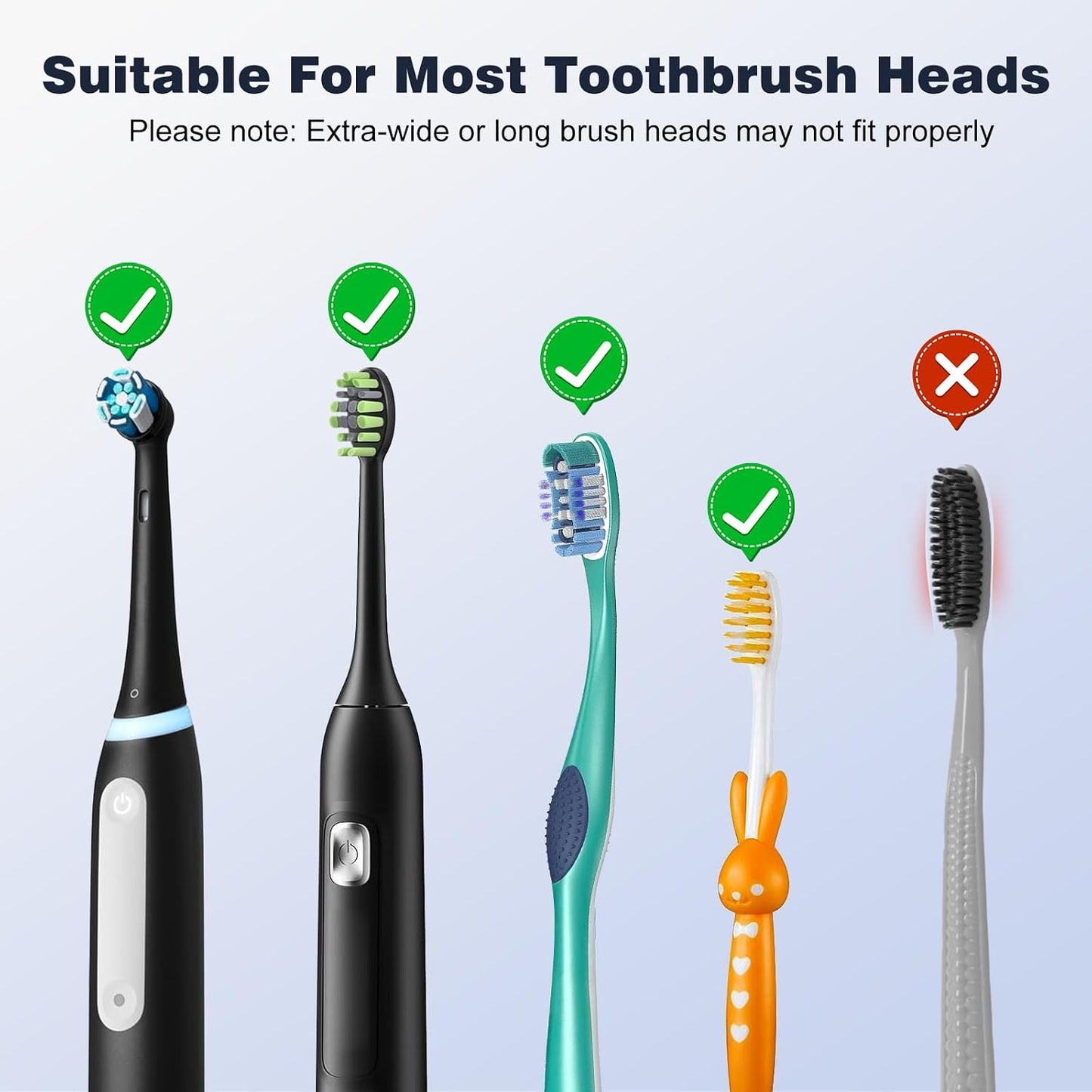 IYE Wall Mounted Electric Toothbrush Holder, Rechargeable Portable Personal Toothbrush Cleaner with Cover for Bathroom and Travel, Keeps Brushes Fresh and Clean