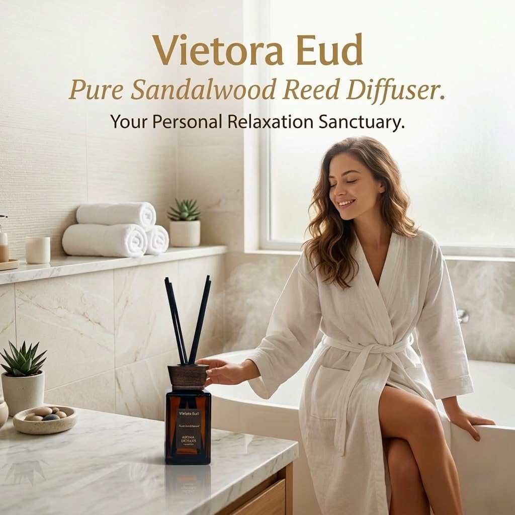 Luxury Hotel Scent Reed Diffuser 100ml (3.38oz) | No.1898 Hotel Collection Diffuser Oil Inspired by Ritz Carlton | Home, Bathroom & Office Decor | Long-Lasting Room Freshener Gift Set