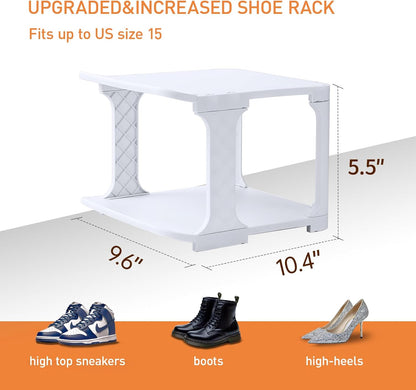 5 Tiers Vertical Shoe Rack, Narrow Free Standing Shoe Storage Organizer for Entryway and Small Closet, Stackable Shoe Holder Shelf Stability DIY, Black