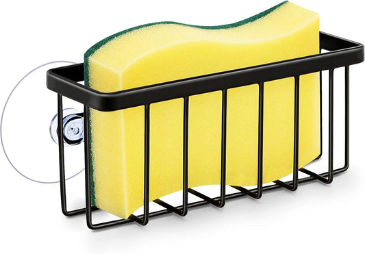 HLOOL Sponge Holder for Kitchen Sink, Kitchen Sink Sponge Holder,Sink Caddy,Dish Soap Holder （Mat Silver）