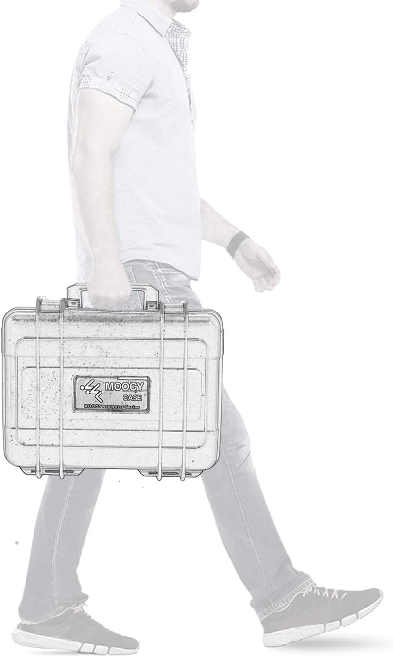 8" Small Hard Case with Pluck Foam Insert, 8.6 x 4.9 x 1.9 Inch - Protective Waterproof Plastic Tiny Box for Storage Medical item, Micro Tools - Lockable, Portable for Travel
