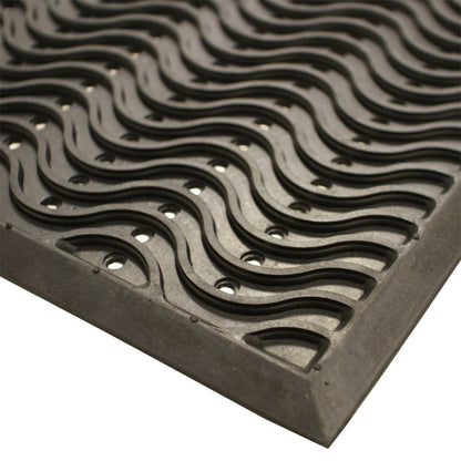 Rubber-Cal 03-213-BK Ultra Scraper Outdoor Rubber Commercial Entrance Mats, 3' x 5', Black