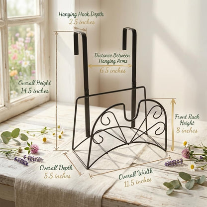 Garden Hose Holder, Sturdy Hose Storage Organizer Reel Rack for Outside Garden Lawn Yard Farm -Wall Mount Or Hanger (White)
