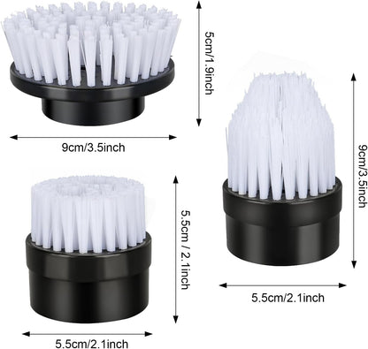 3 Pcs of Brush Heads,Replacement Brush Heads Set for Electric Spin Scrubber, Cordless Power Shower Scrubber, Cleaning Brush for Bathroom Tile Sink Floor Cleaning.