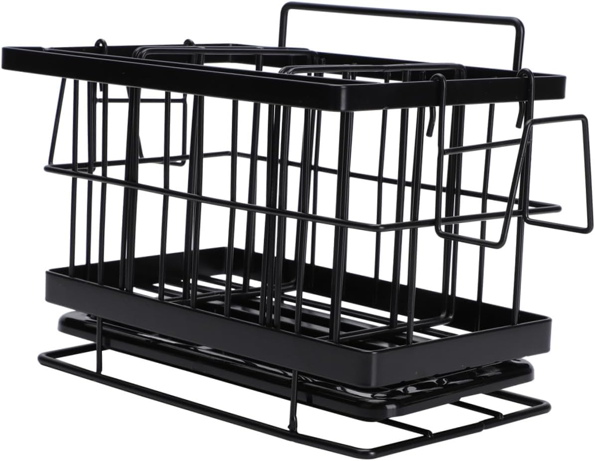 Cabilock 1pc Wall-Mounted Sponge Drain Basket Stainless Steel Adjustable Dish Cloth Rack for Kitchen Convenient Storage for Cleaning Tools Efficient Draining Design