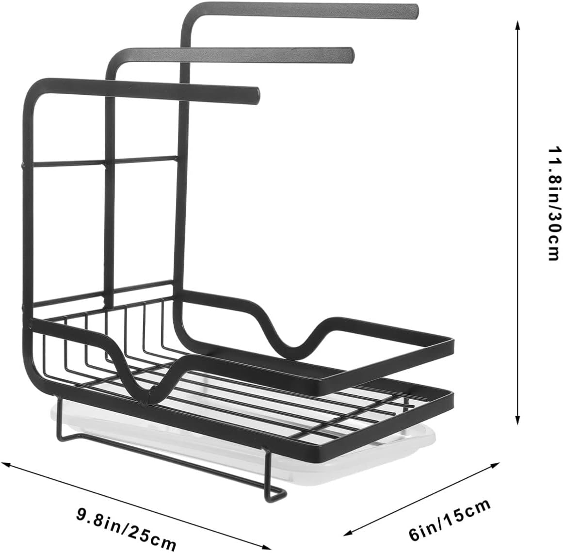 GANAZONO Kitchen Sponge Draining Holder Wall-Mounted Dishcloth Rack for Efficient Sink Storage and Waste Drainage Stylish Household Organizer for Sponges Cloths and Cleaning Supplies
