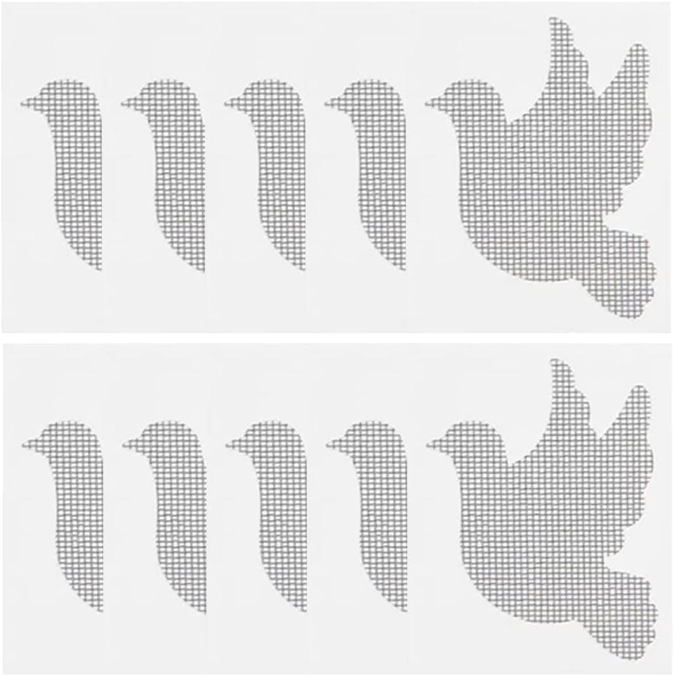 10Pcs Door Window Screen Repair Patch Set, Sliding Pet Mesh Screen Door Repair Patches, Strong Adhesive Screen Repair Stickers for Repair Holes Tearing(Cat)